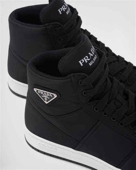 prada high wedge sneakers|prada gabardine high top sneakers.